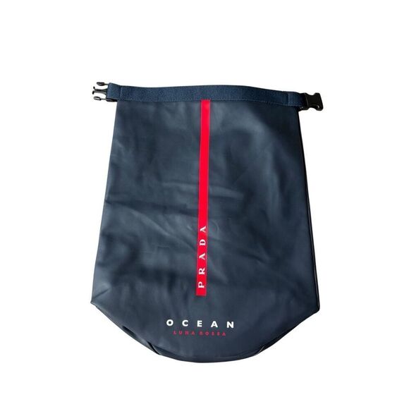 NWOT Prada luna rossa ocean red tab backpack bag unisex Navy - Picture 2 of 11